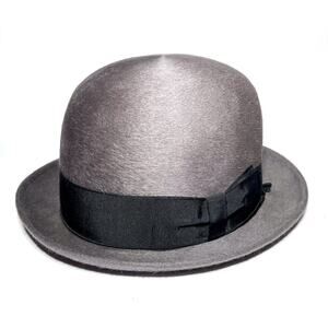 Vintage 1971 Borsalino Alessandria Felt Bismuto Gray 6 7/8 Hat Italy